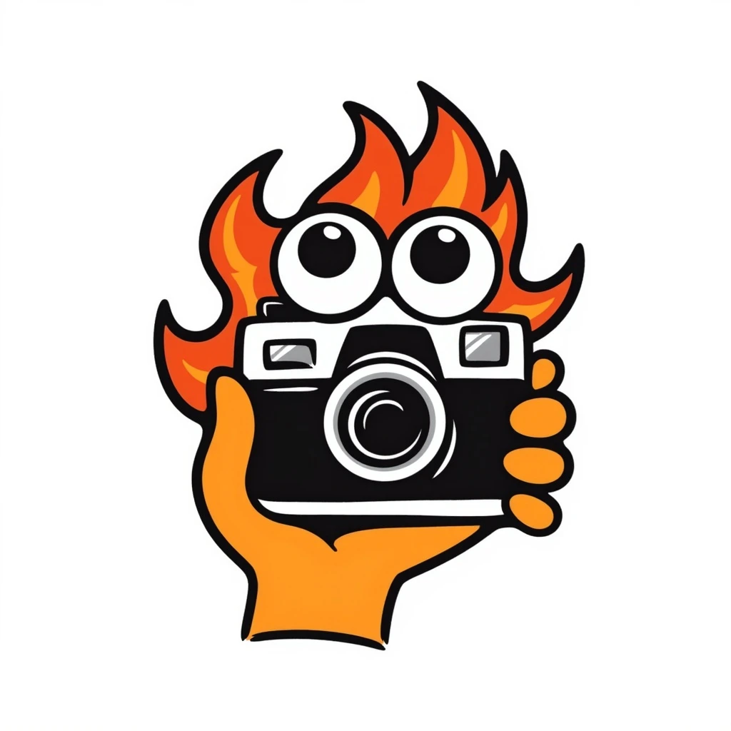 fire with camera emoji