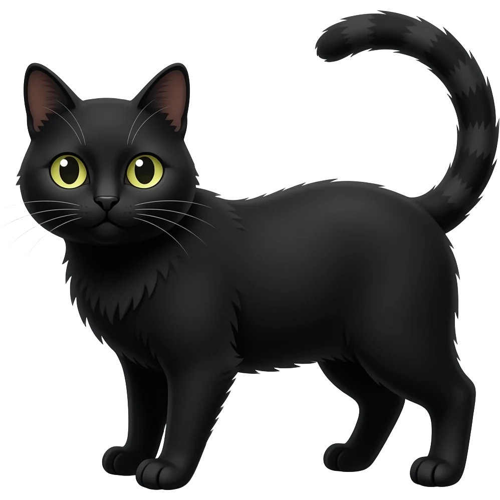 검은 Chaos cat emoji