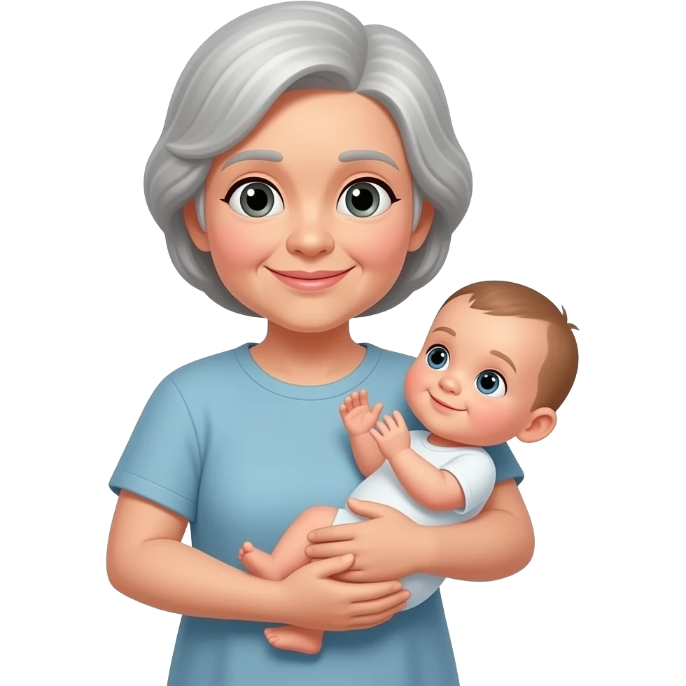 grandmather-with-a-baby-in-his-arms emoji