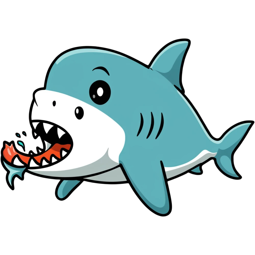 Shark eating person  emoji