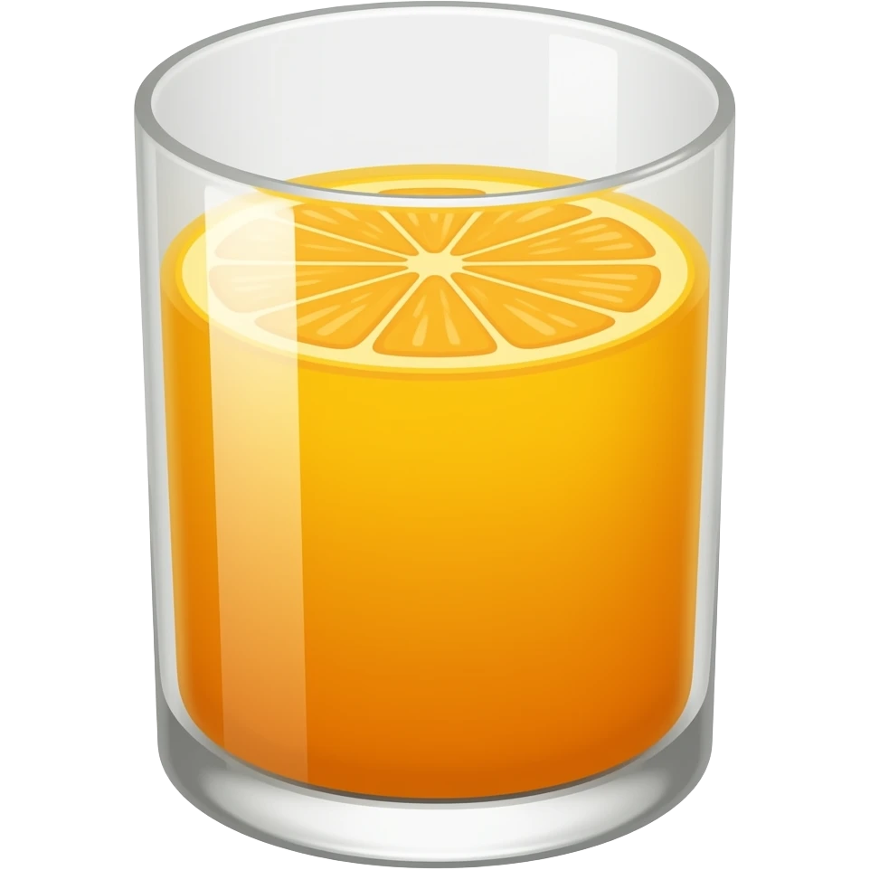orange juice in glass emoji