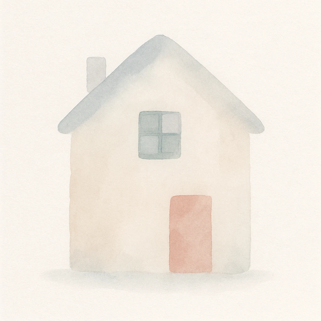 house, watercolor art style, soft and flowing colors emoji