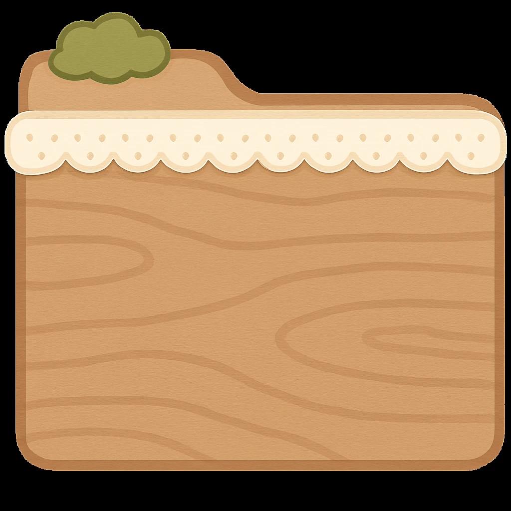 Render this folder. Remove the plants. KEEP THE STYLE INTACT. Render it as if it were open. white frills, but the plants at the very top can stay. emoji