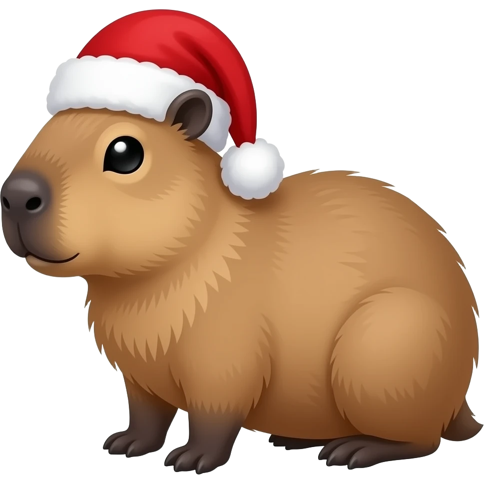 Capibara de navidad emoji