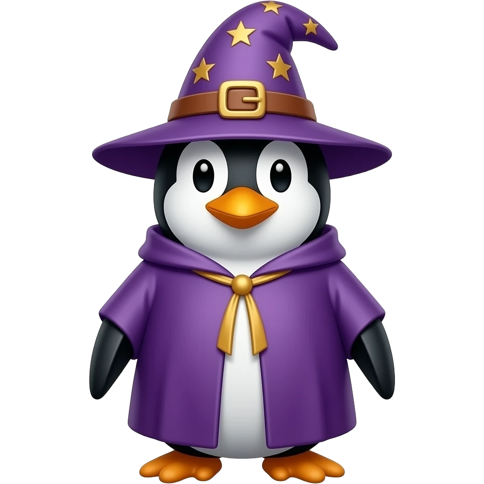 Penguin Wizard emoji