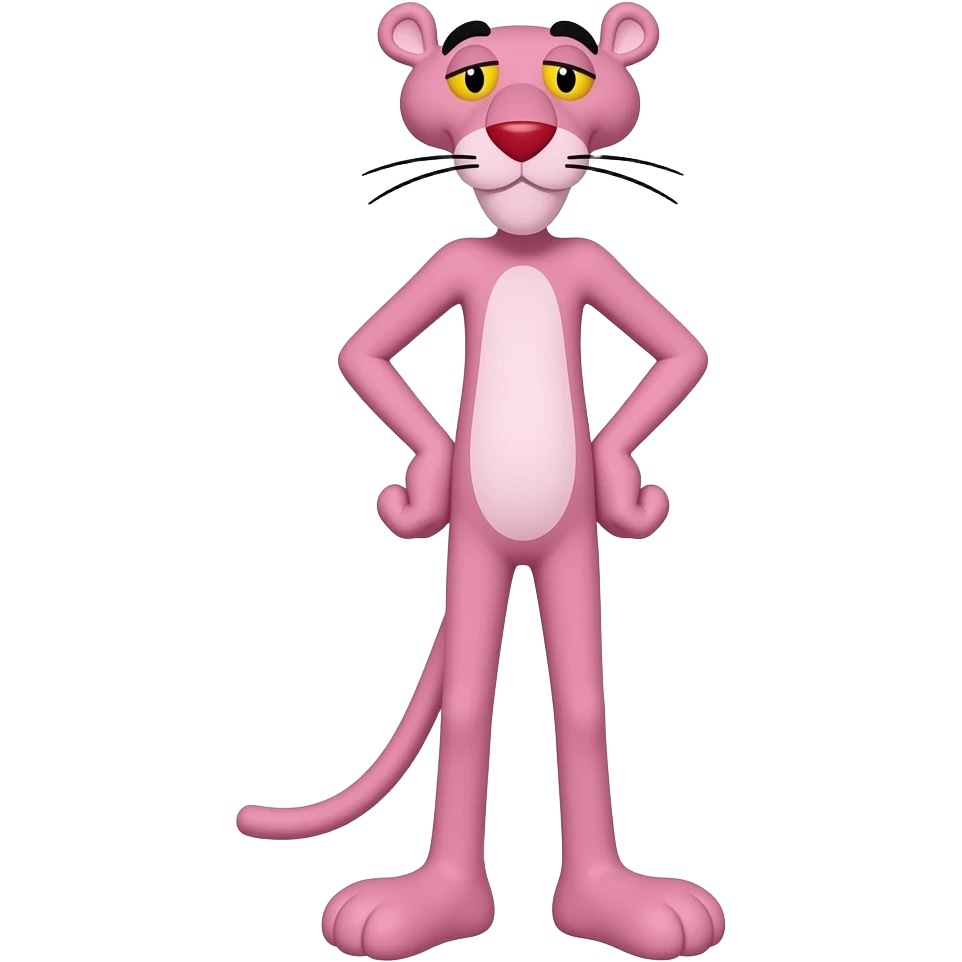 A pink panther, like in the animal emoji version emoji