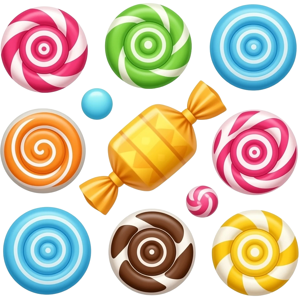 Make pop colored sweets and candy like emoji
