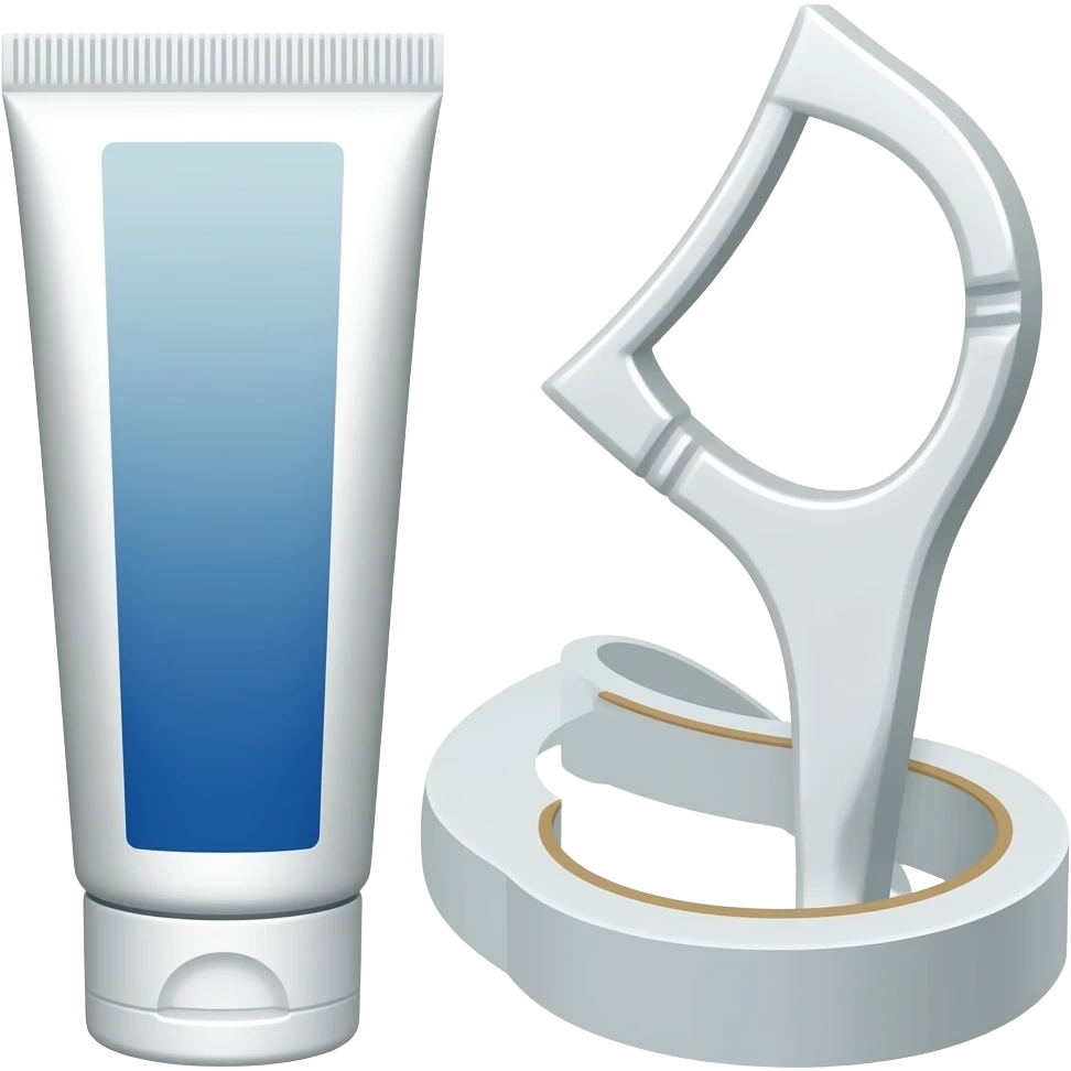 teethpaste and Tape Floss emoji