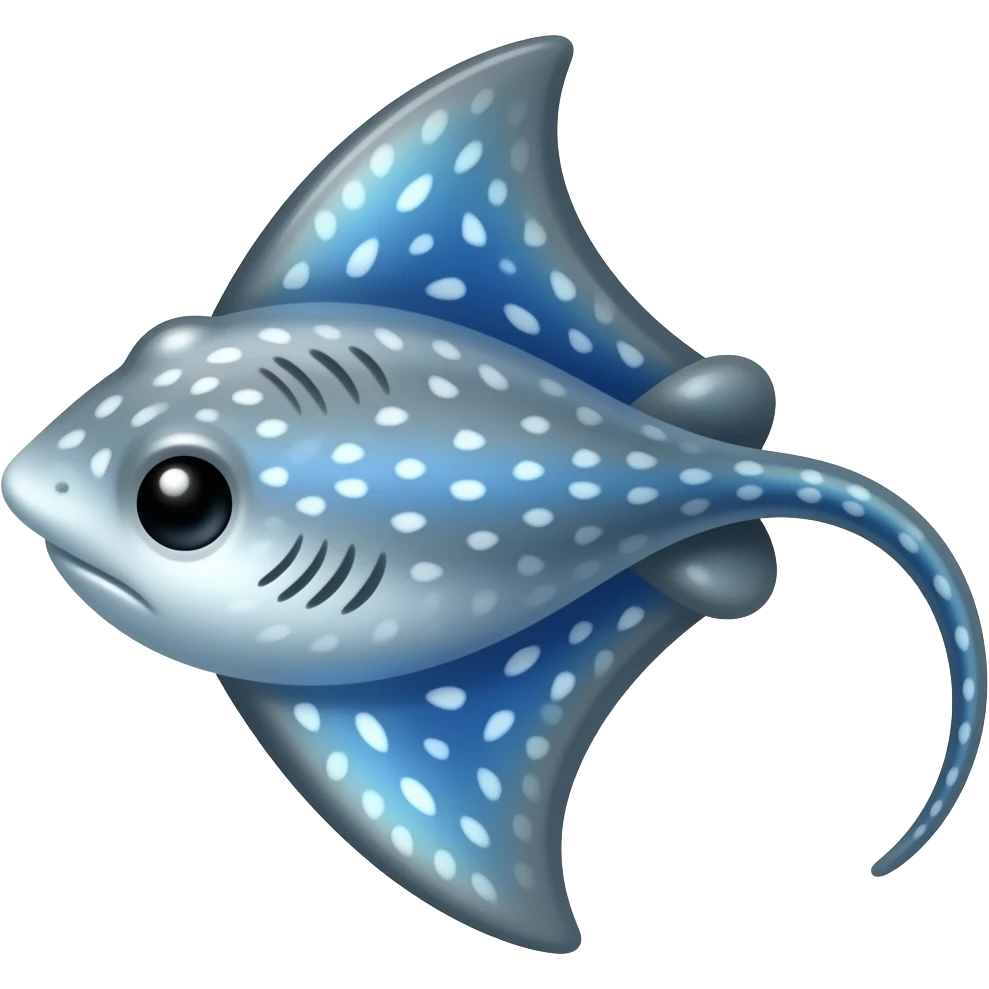 Pretty stingray from the side emoji