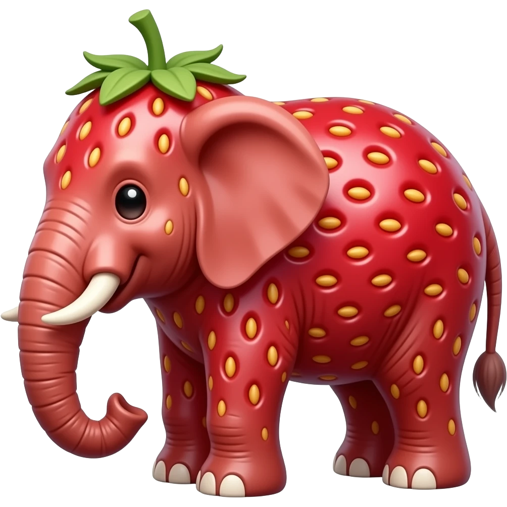 strawberry elephant emoji