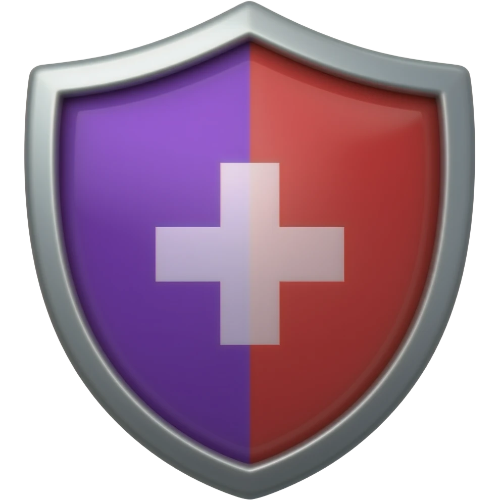 purple and red shield emoji