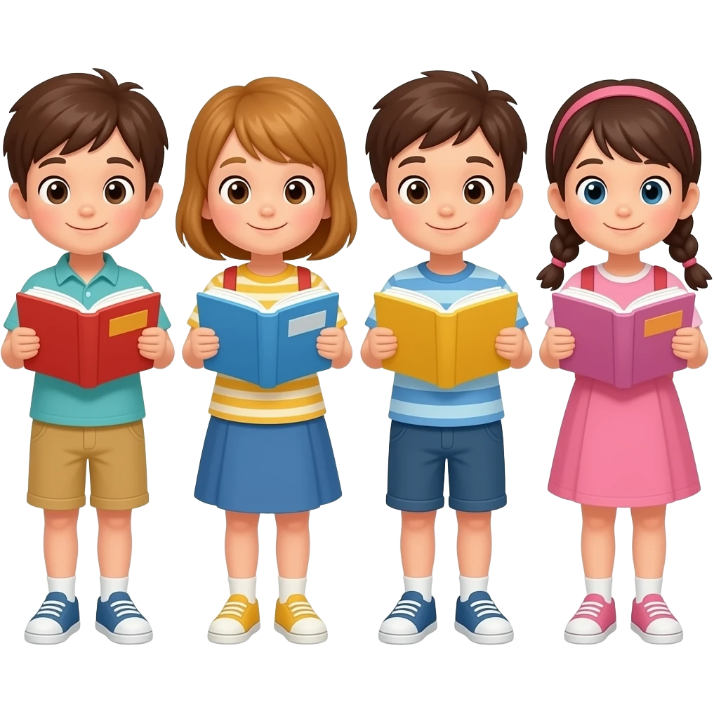 Kids Reading Books emoji