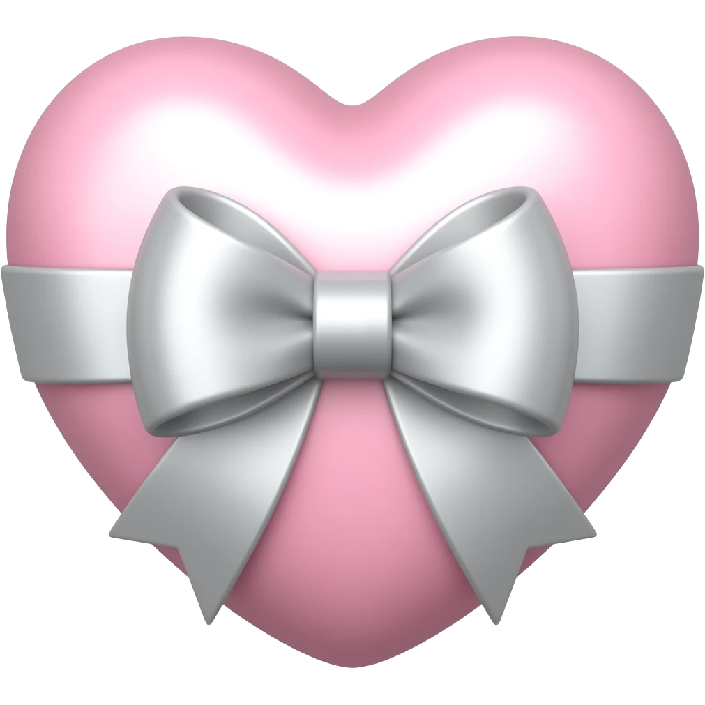 pink heart with a race ribbon bows emoji