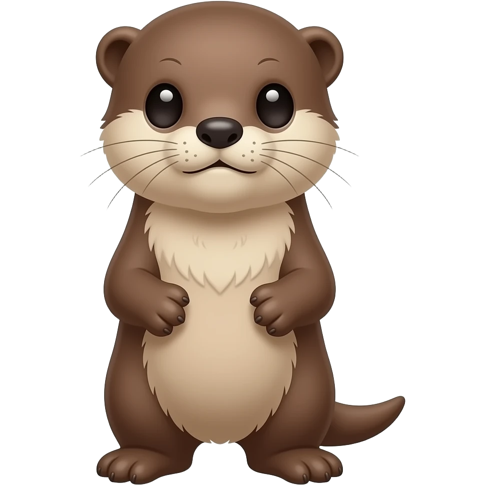 Baby otter with a stone paws emoji