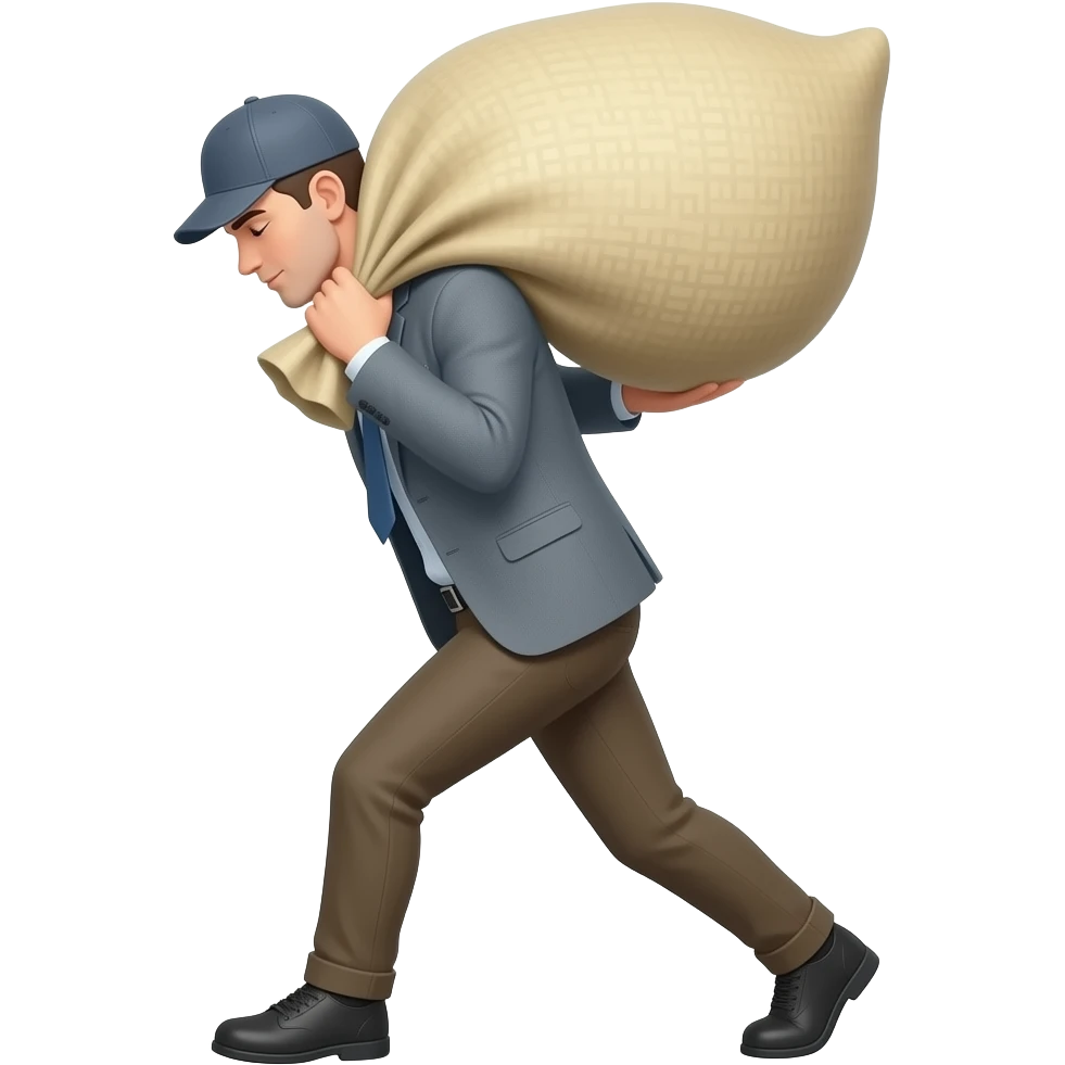 employed carry a sack full body emoji