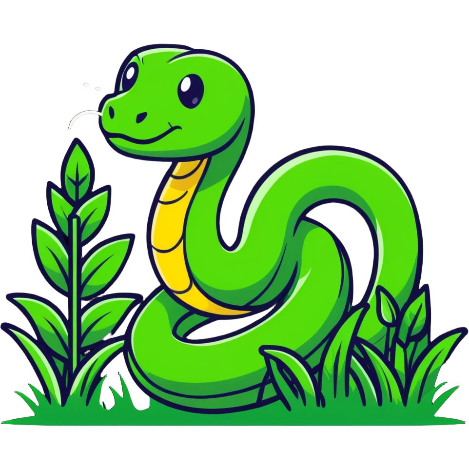 Snake in the grass emoji