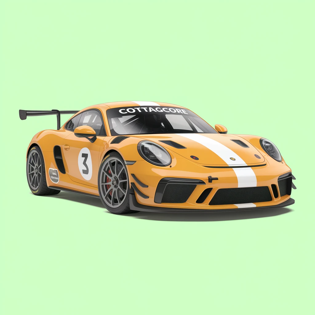 Using a transparent background, give the Assetto Corsa a cute Cottagecore makeover emoji