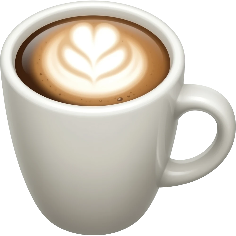 coffee with a thin layer of milk foam on top emoji