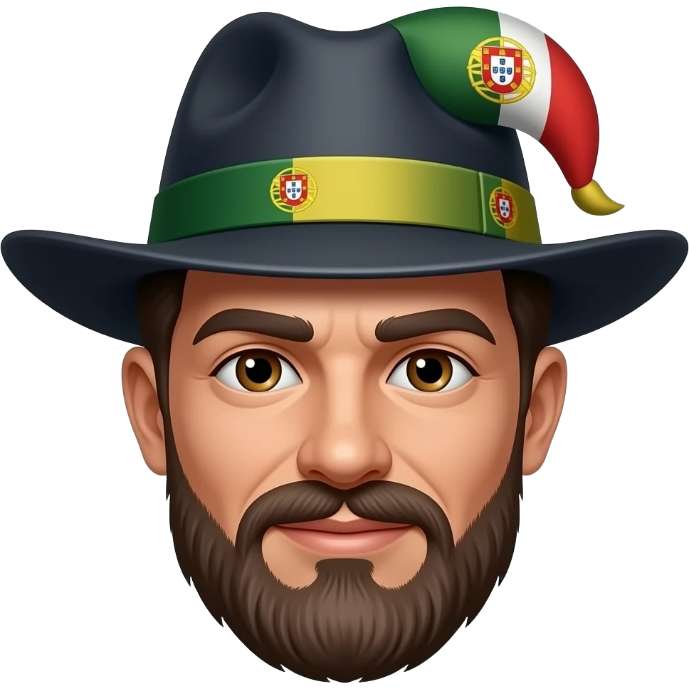Portuguese man in a national hat emoji