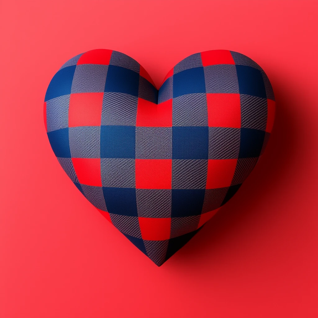 heart with a plaid pattern emoji