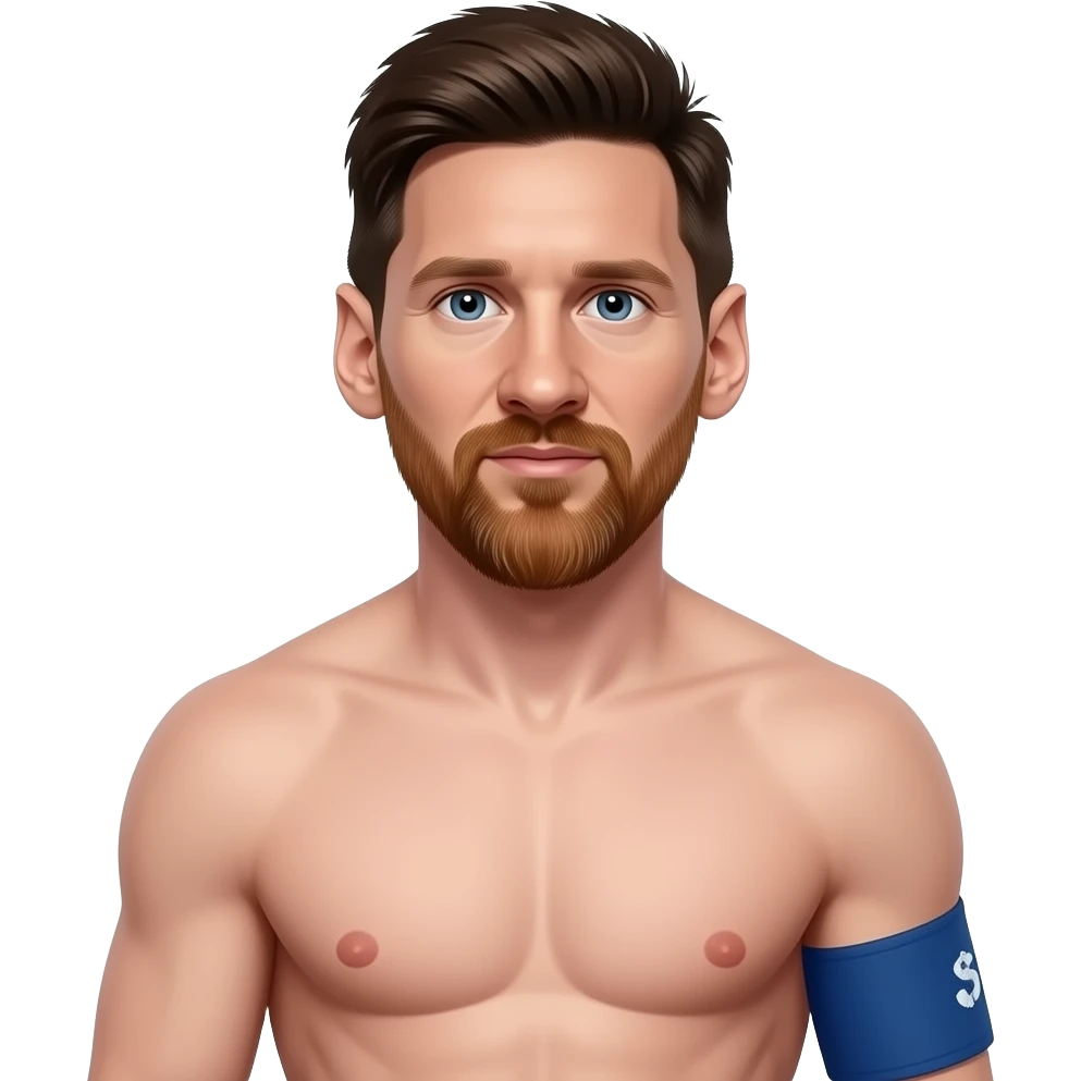 messi full body all naked have pênis. emoji
