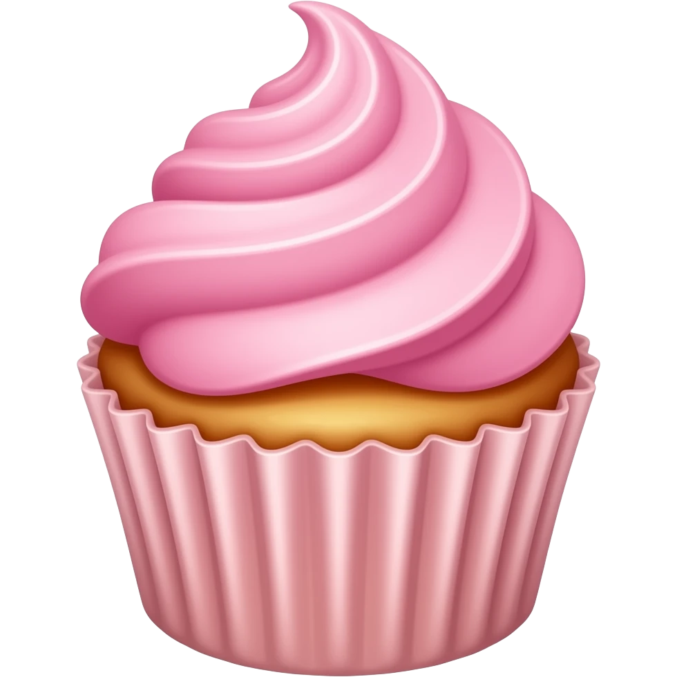 Cupcake with pink icing emoji