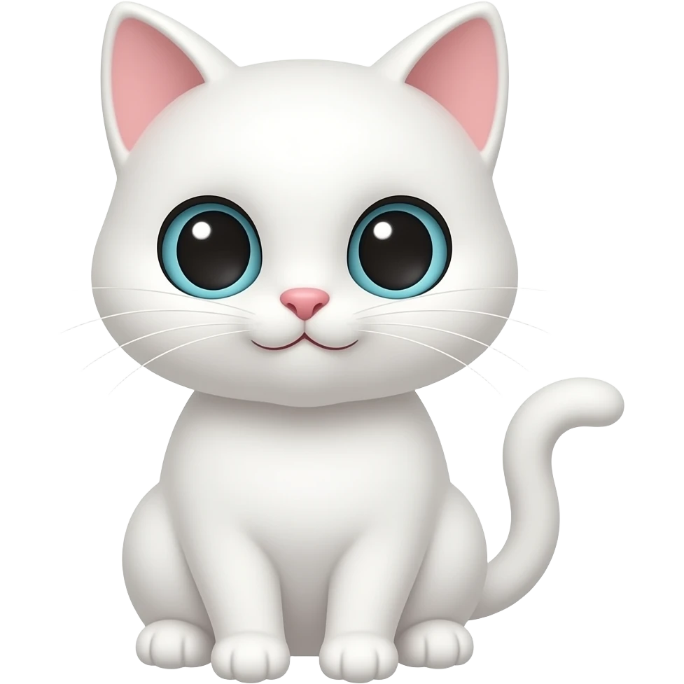 Cute white girl cat  emoji