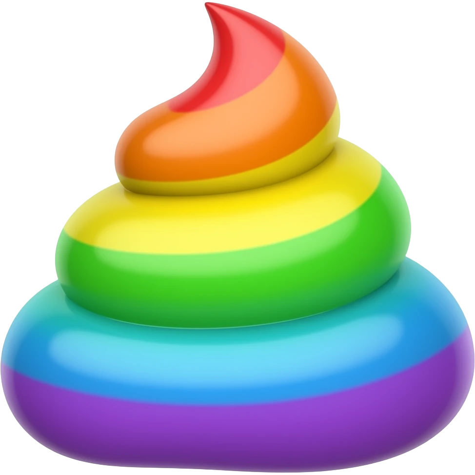 ranibow poop emoji
