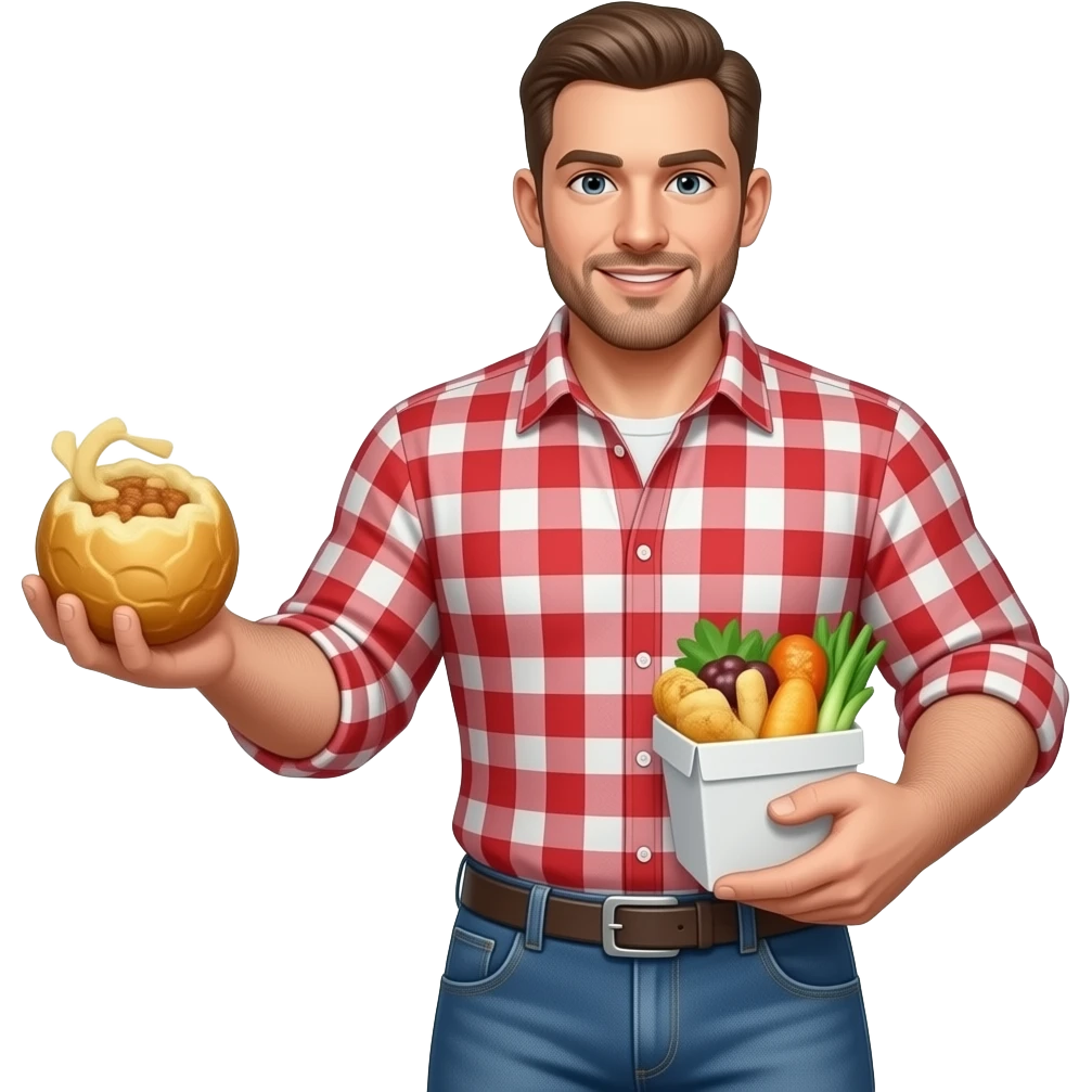 Dude giving food emoji