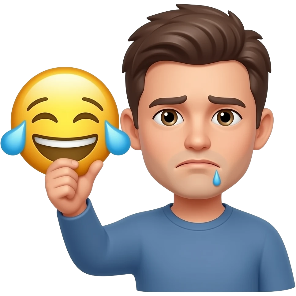 Um emoji tipo esse 😄 tirando a máscara com um sorriso e revela seu rosto real: 😢 emoji