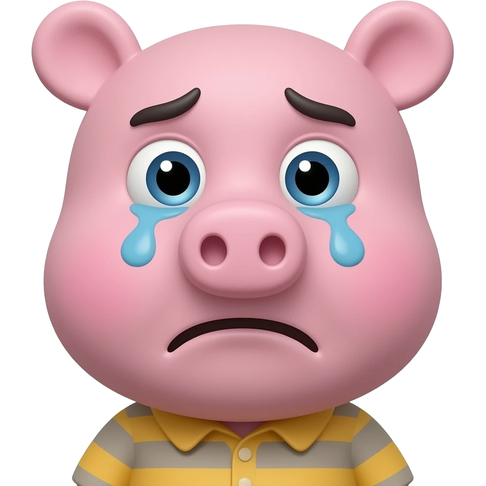 Jorge de pepa pig triste emoji