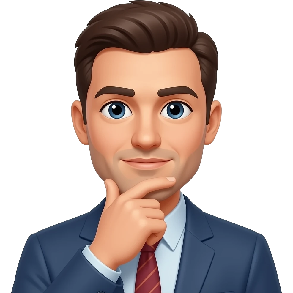 Мужчина думает emoji