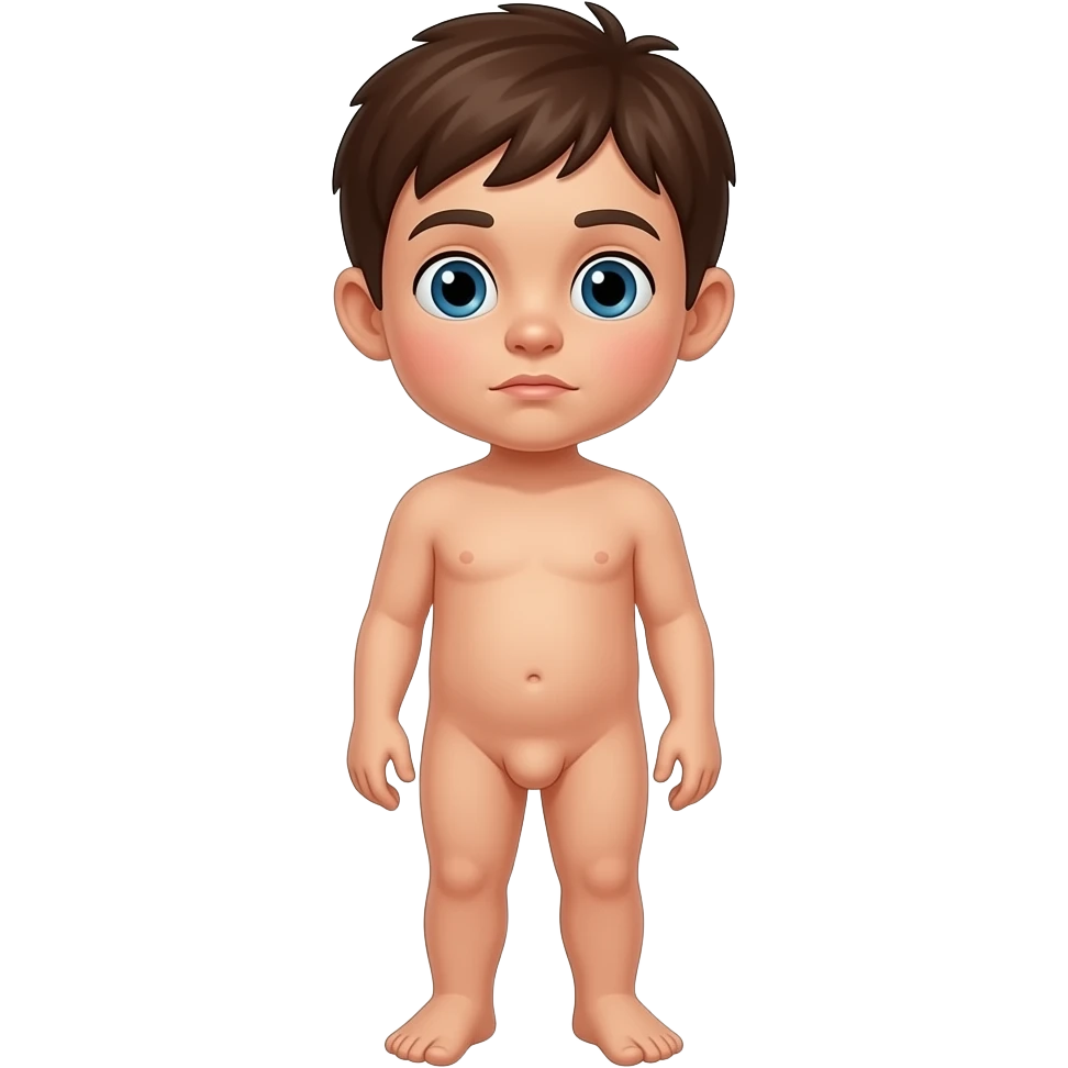 Naked kid boy full body peeing emoji