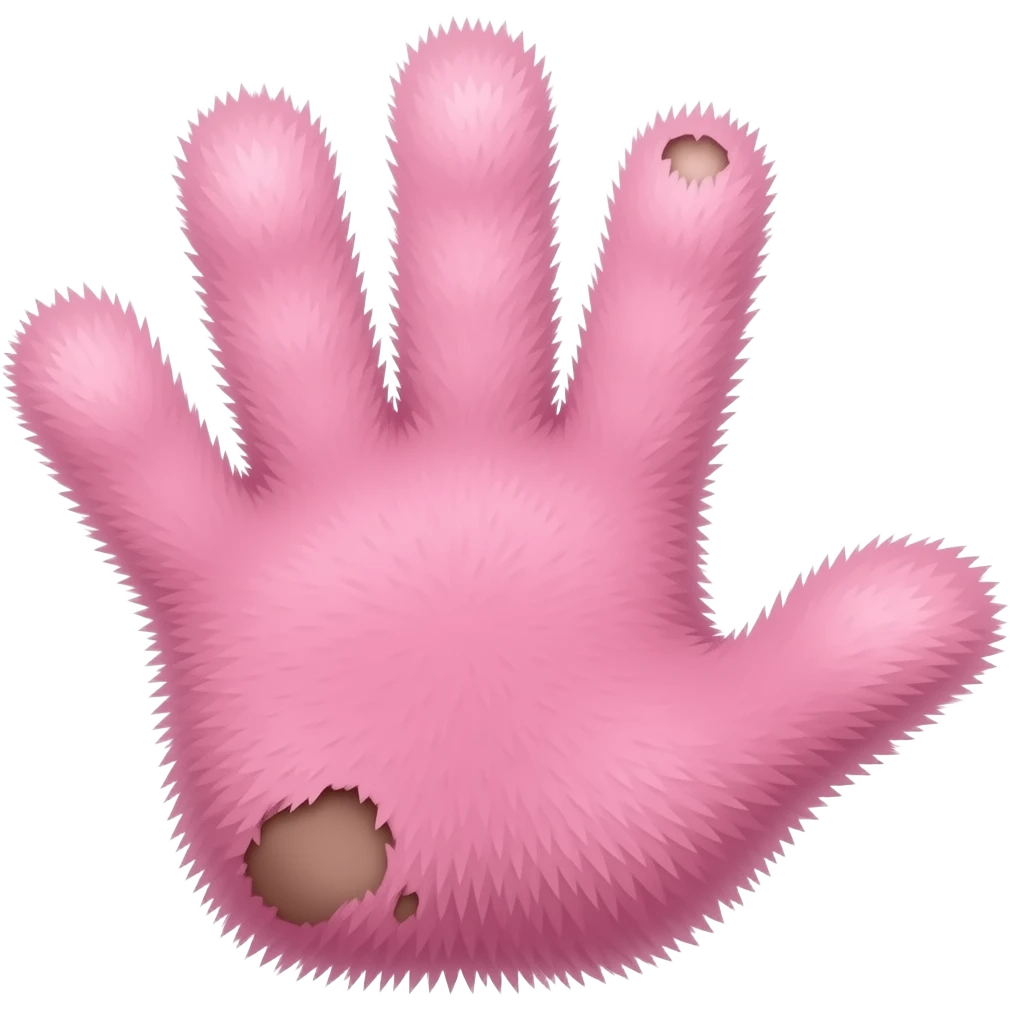 Pink fluffy hand scuffs emoji
