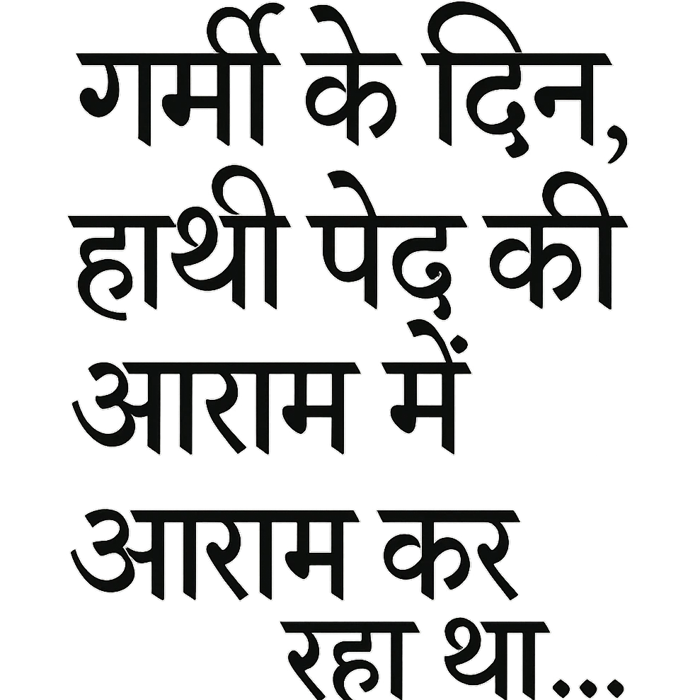Garmi ke din, hathi ped ki chhaya me aaraam kar raha tha..." emoji
