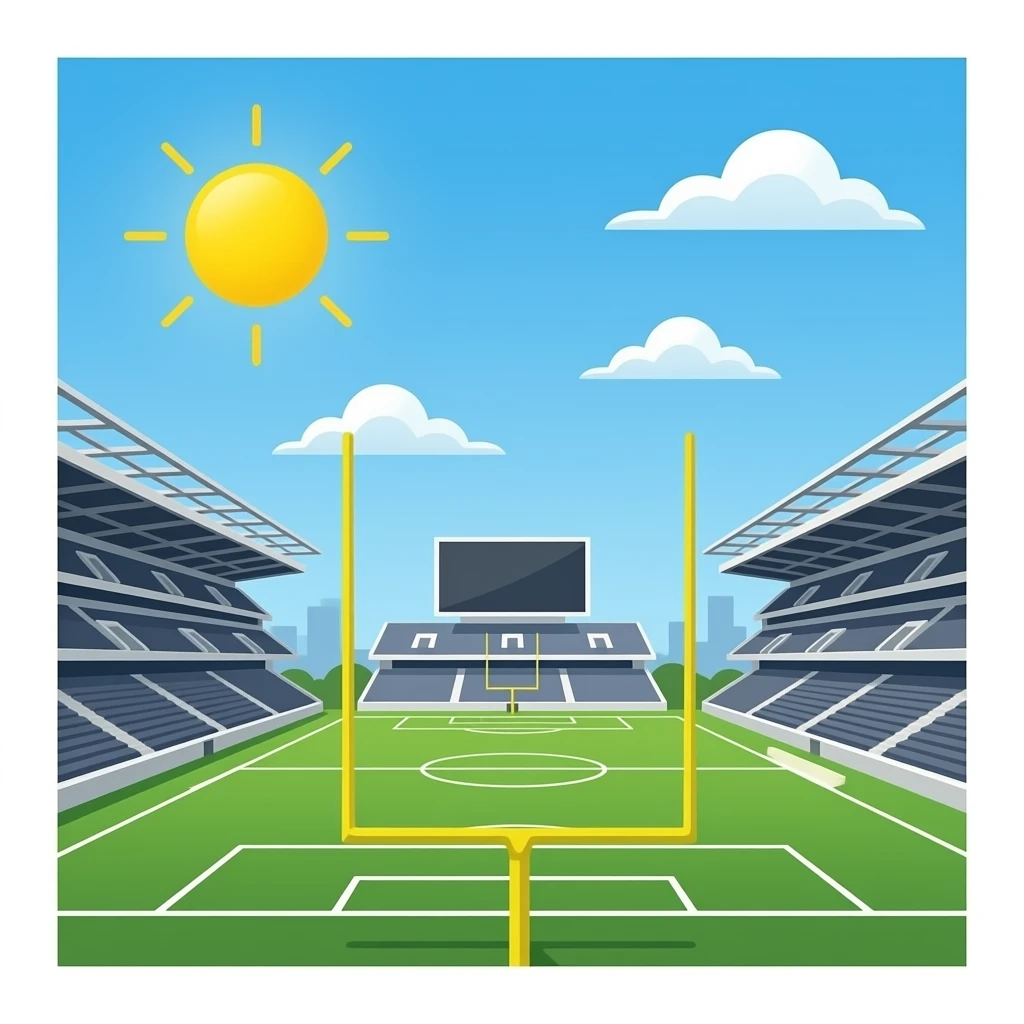 a football stadium in emoji style as an icon emoji