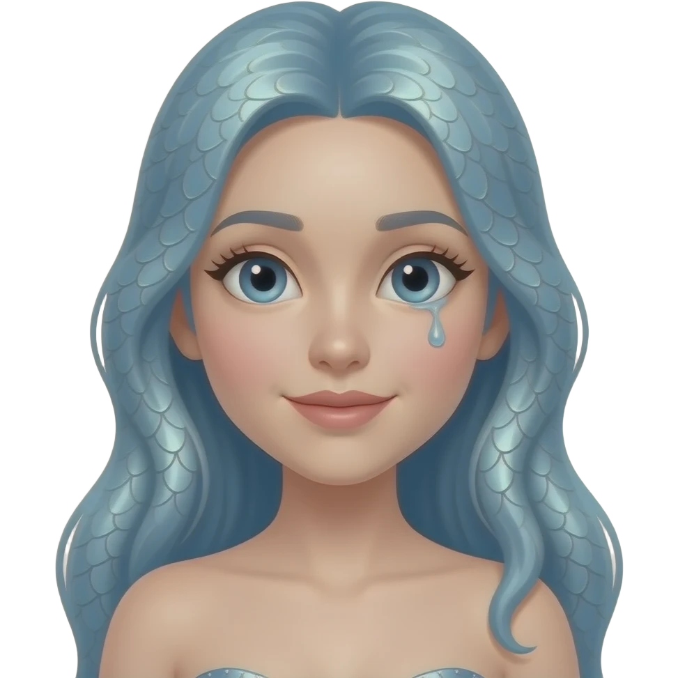 Mermaid tear emoji