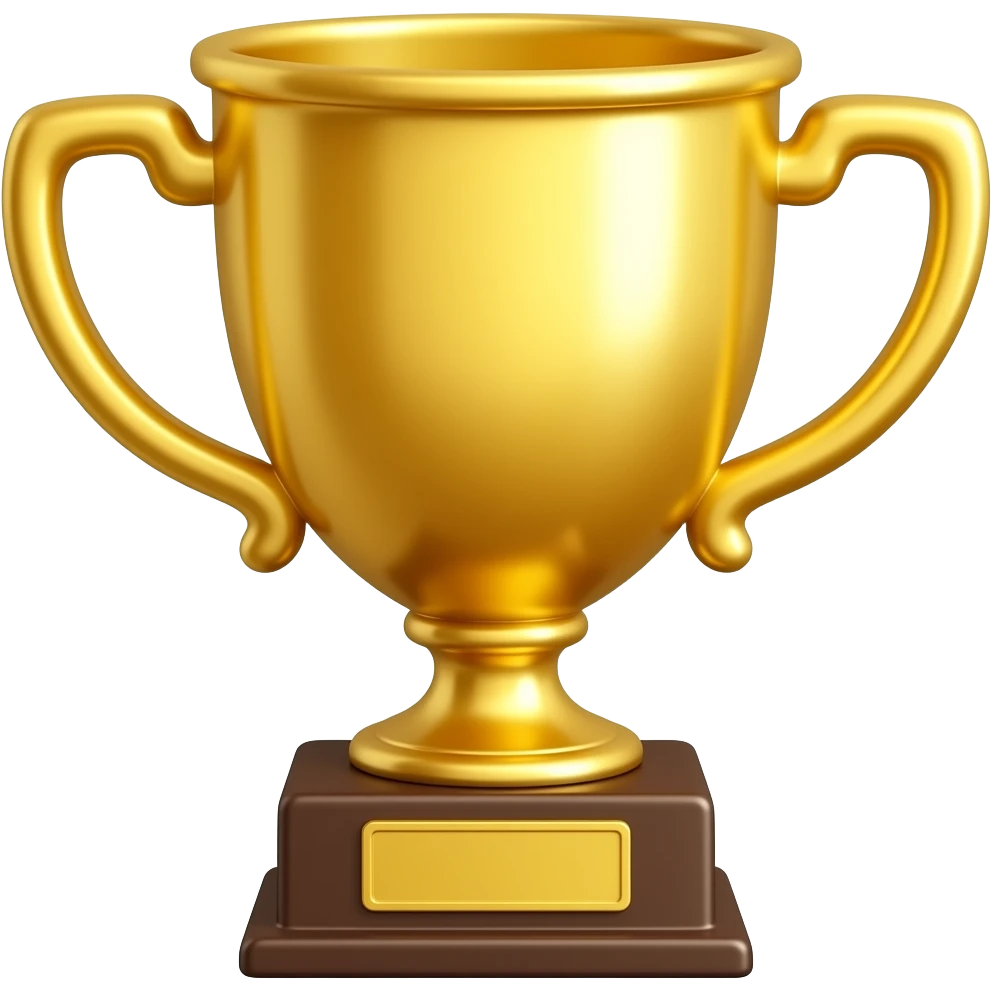 minimalistic line art sticker of a golden trophy, elegant thin strokes, pastel tones, clean vector design, no background, modern aesthetic, 8k emoji