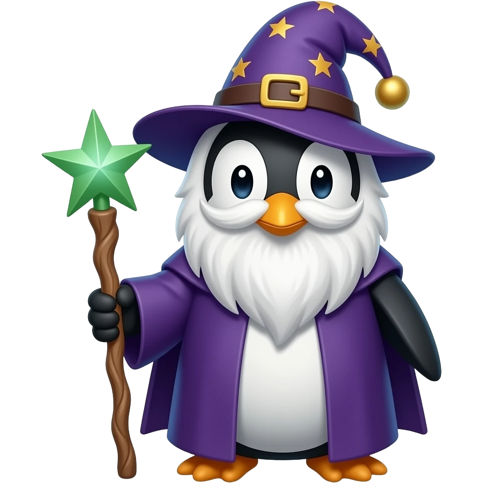 Penguin Wizard emoji