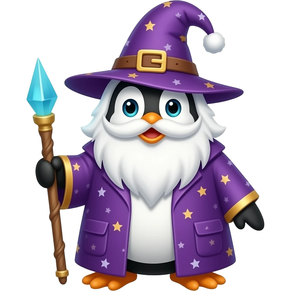 Penguin Wizard emoji