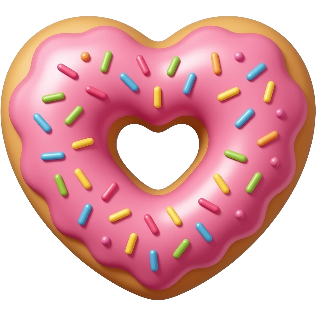 heart shaped donut emoji