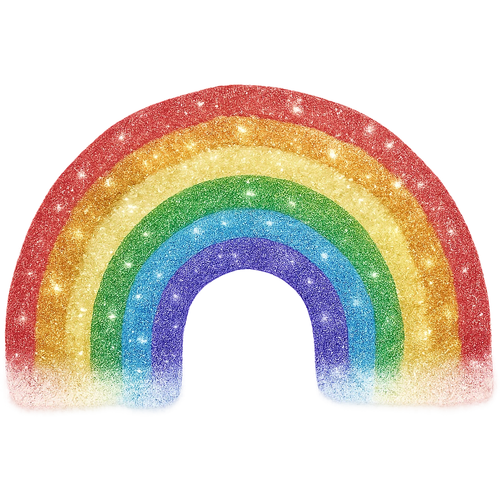 glittery rainbow emoji