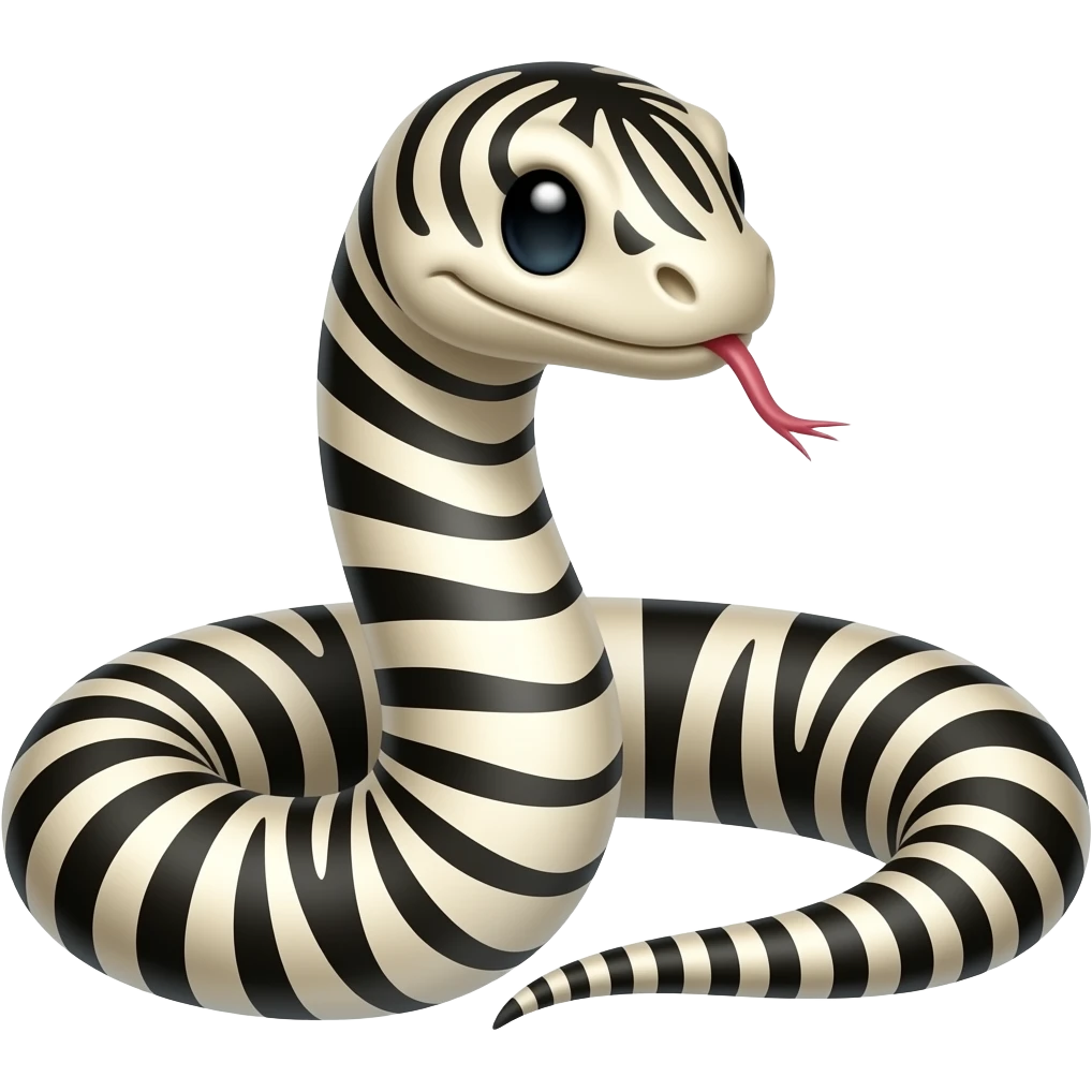 snake with zebra print emoji