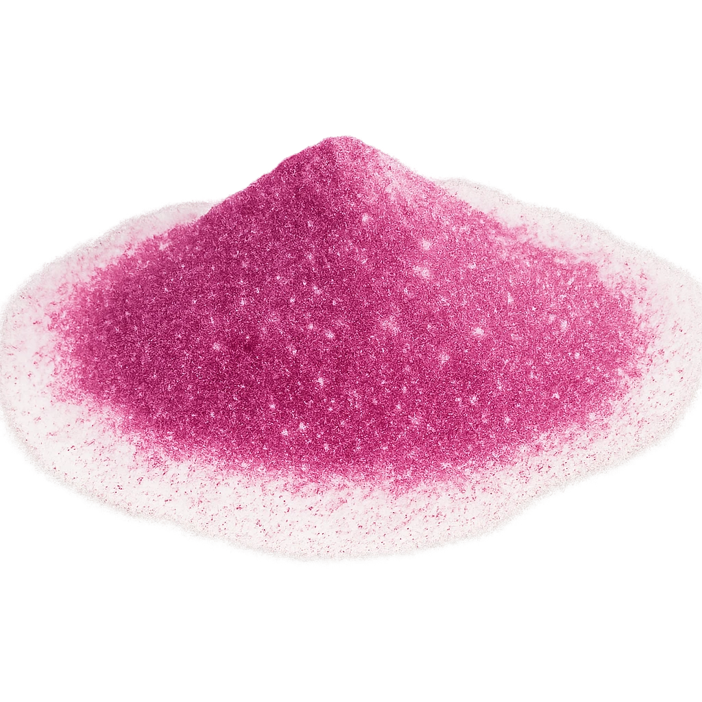 pile of pink glittery powder with visible sparkles, cosmetic, beauty, no background emoji