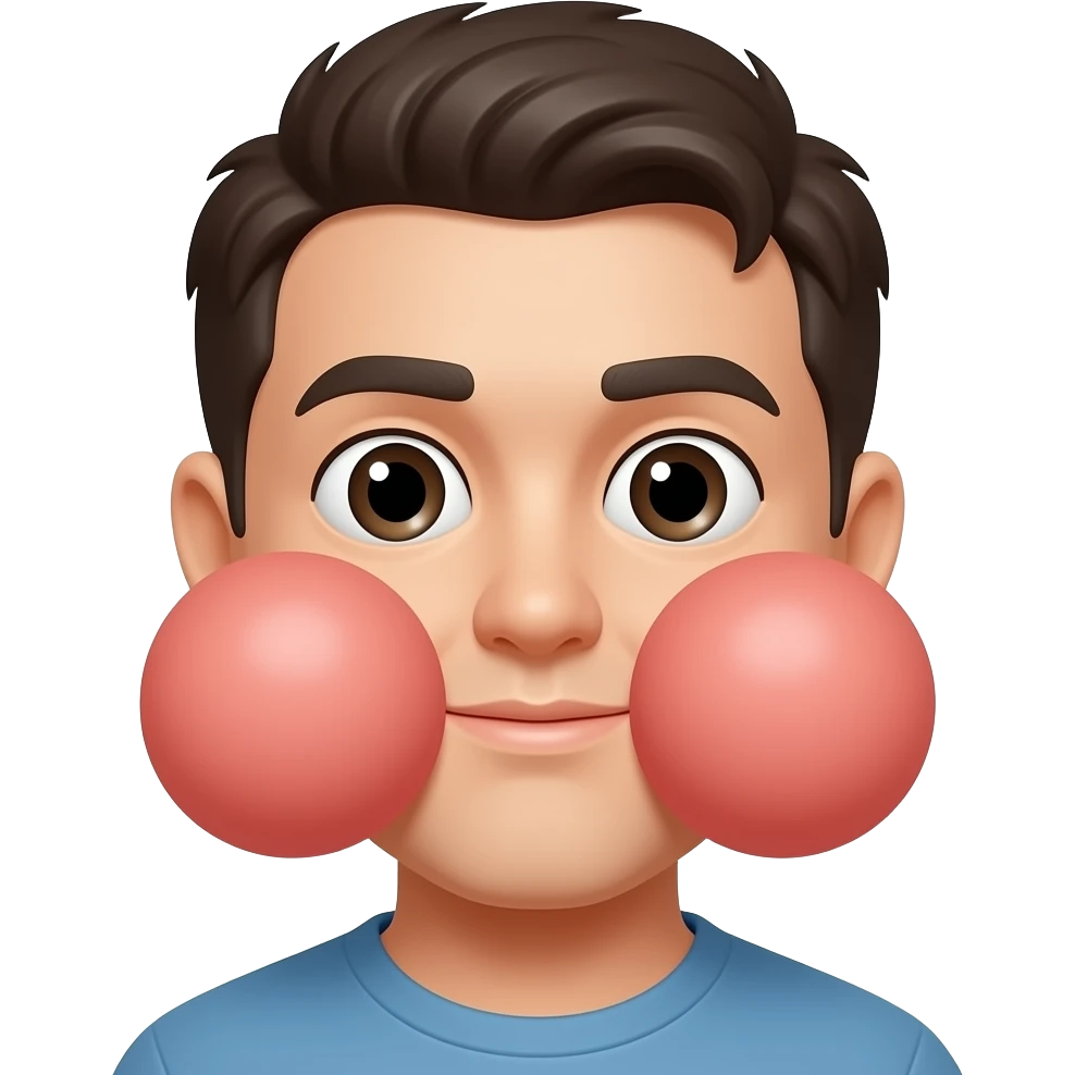 Face full of air inside emoji