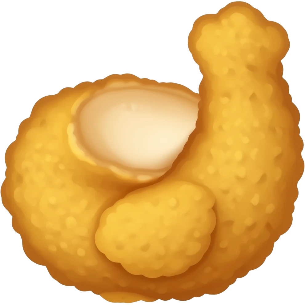 Squiggly oval Chicken Nugget emoji emoji