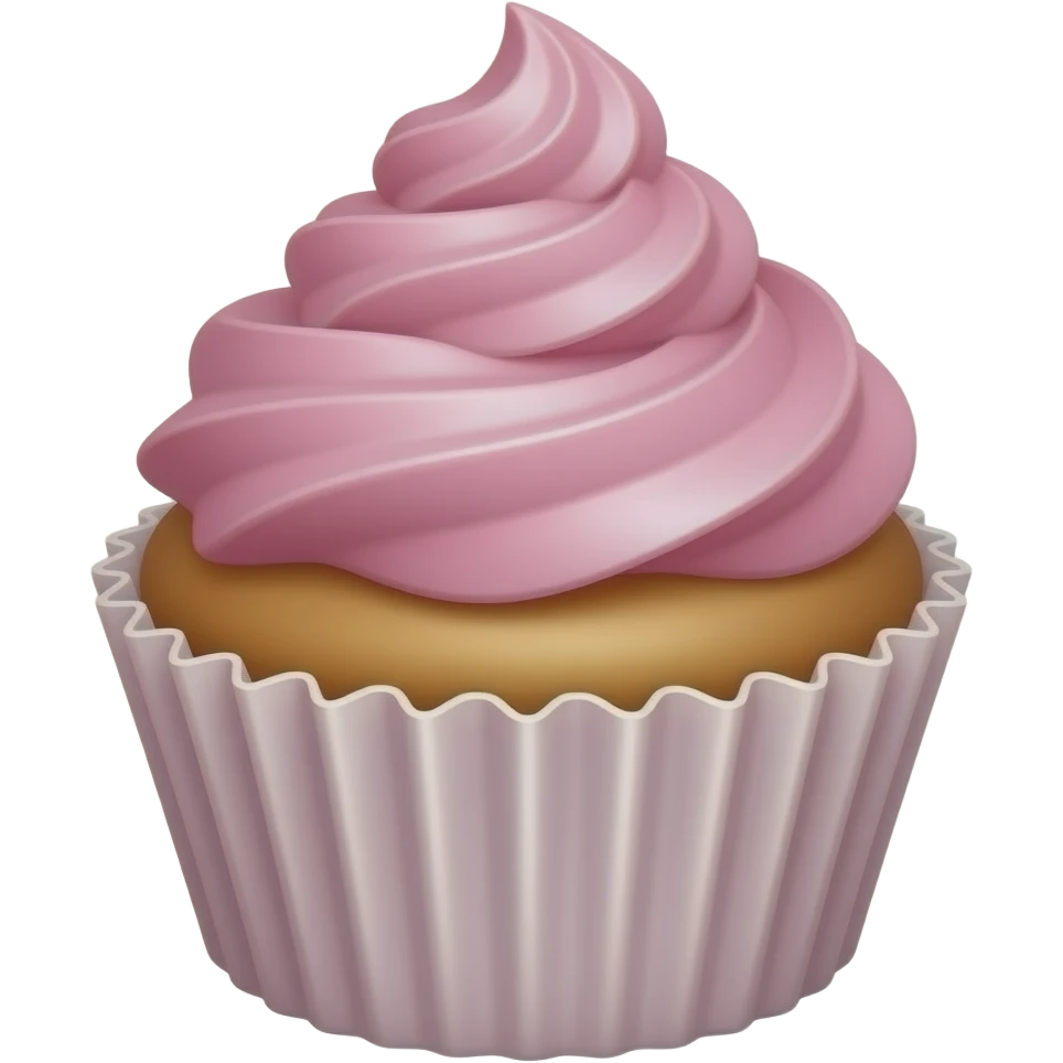 Cupcake with pink icing emoji