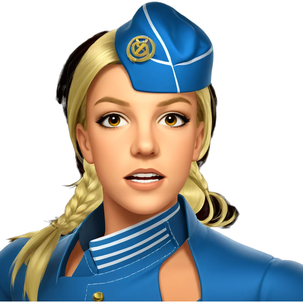 blonde girl in garrison cap emoji