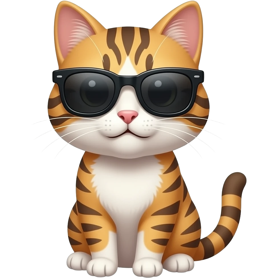 Cat wearing sunglasses emoji