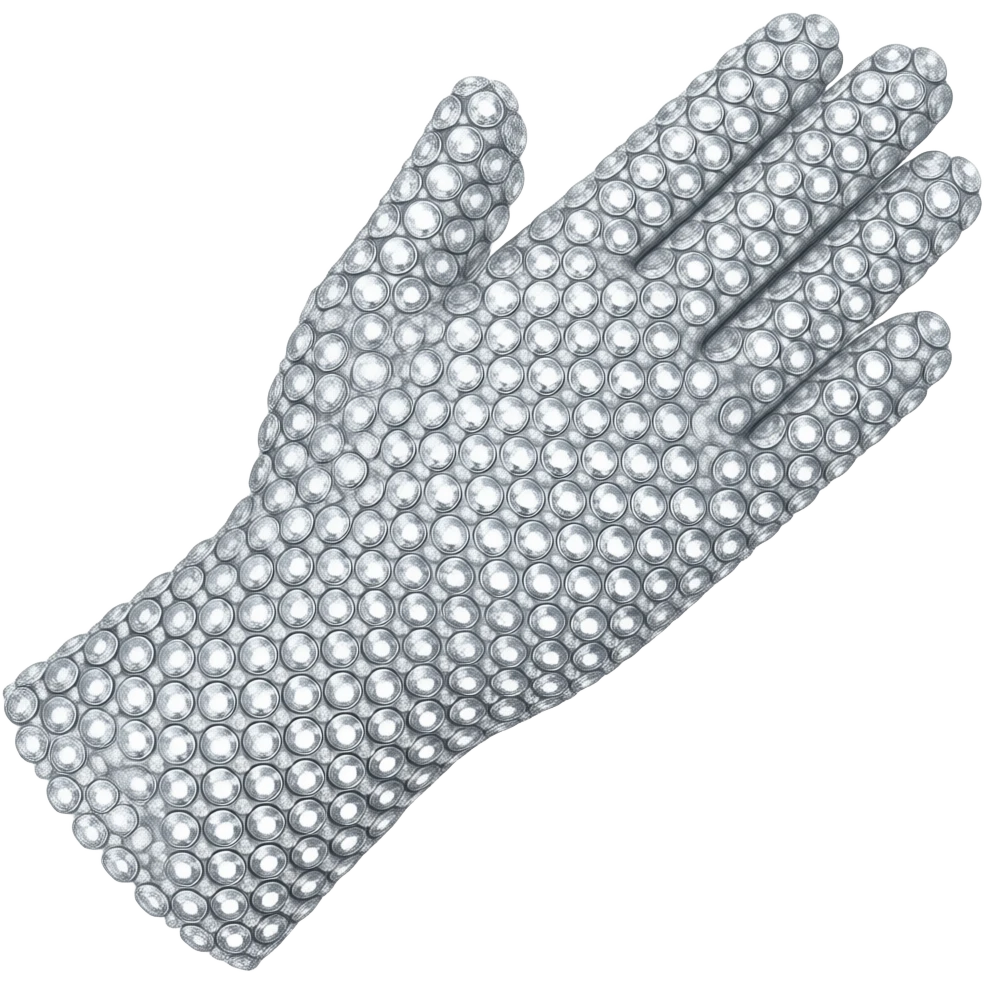 Swarovski diamond glove sparkly emoji